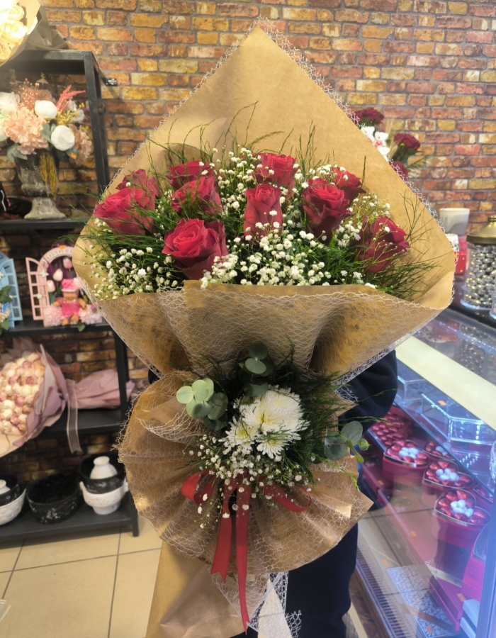 Kırmızı Gül Buketi 11'li