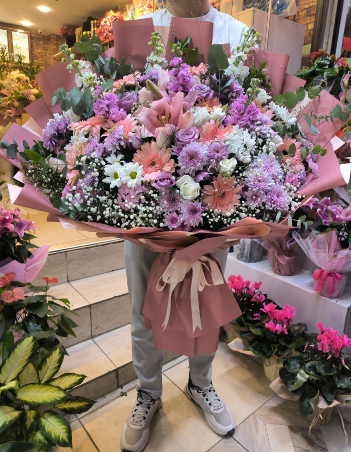 Pembe Mevsim Buketi Dev Boy